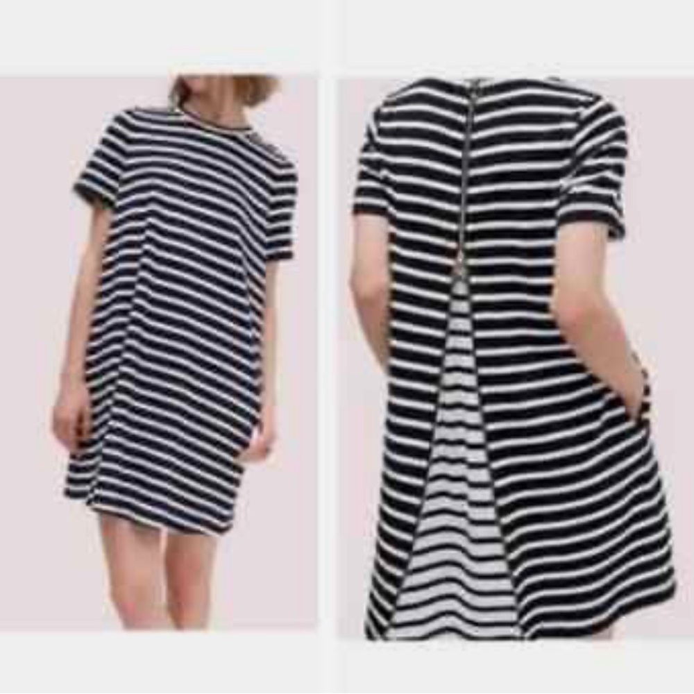 Kate spade, stripe, zip back knit dress size small